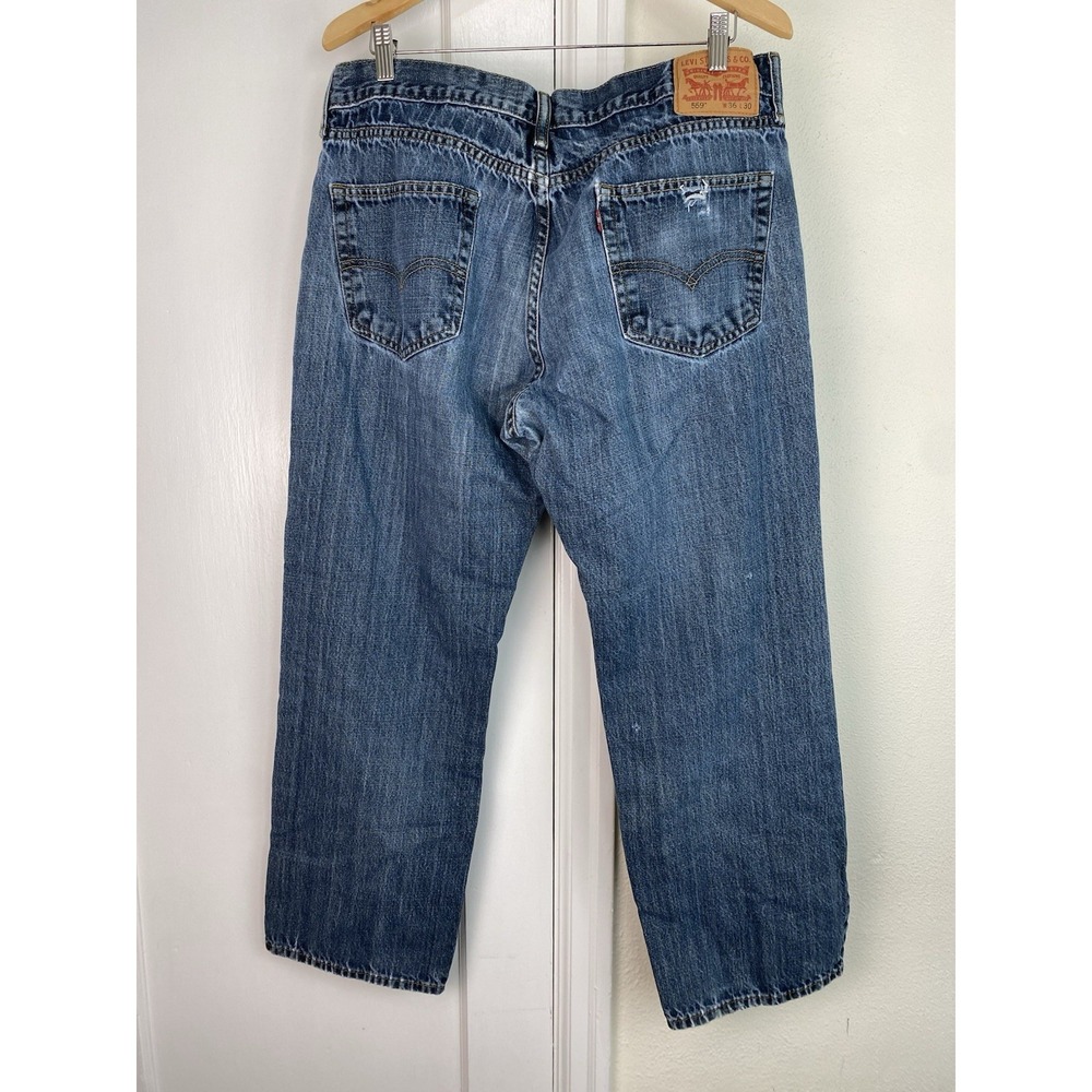 Levi's 559 Men's 36X30 Medium Wash Straight Leg Denim Blue Jeans - Picture 4 of 12